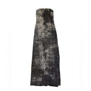 Vintage Y2k Jump Cheetah Print Strapless Maxi Dress 🐆